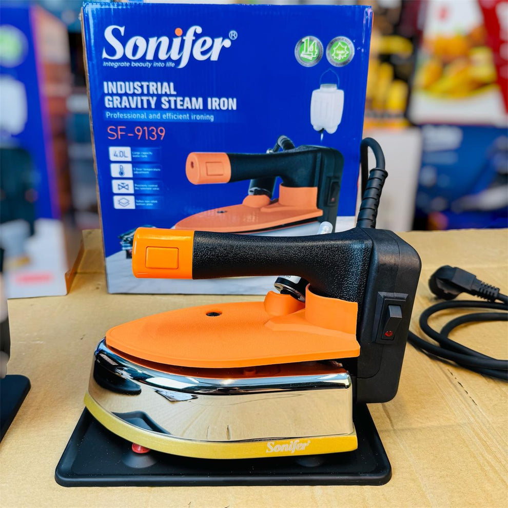 Sonifer Industrial Gravity Steam Iron – Heavy-Duty Steam Press for Home & Shop