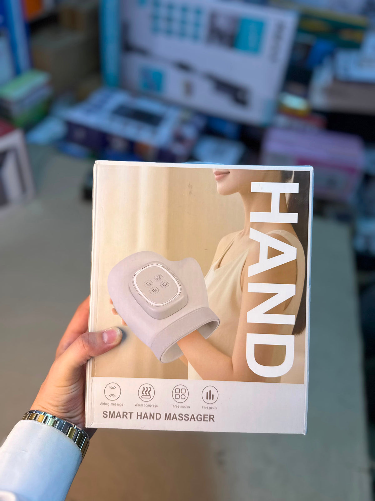 Smart Hand Massager with Airbag Compression & Warm Compress – 3 Modes