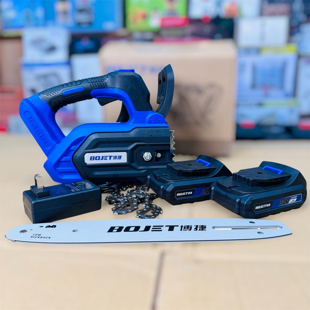 LOT imported BOJET BJ 4372 12 inches chainsaw 2 batteries