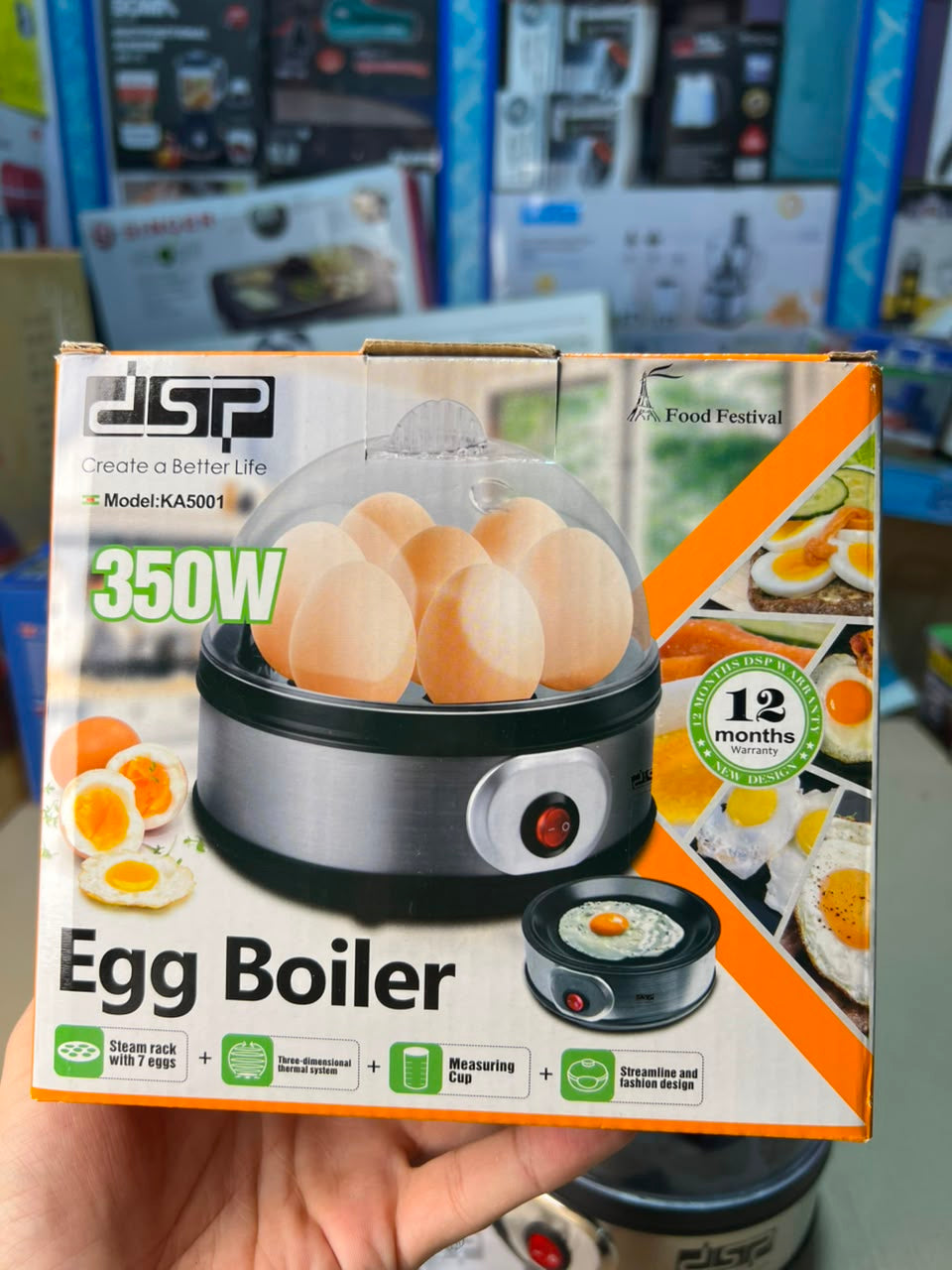 DSP KA5001 350W Electric Egg Boiler – 7 Egg Capacity