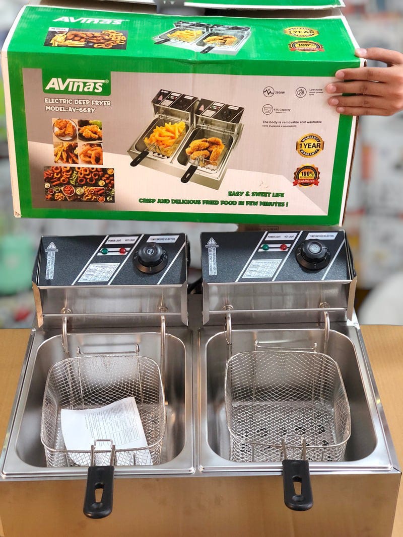 Avinas double 6.8L + 6.8L Deep fryer AV_668Y