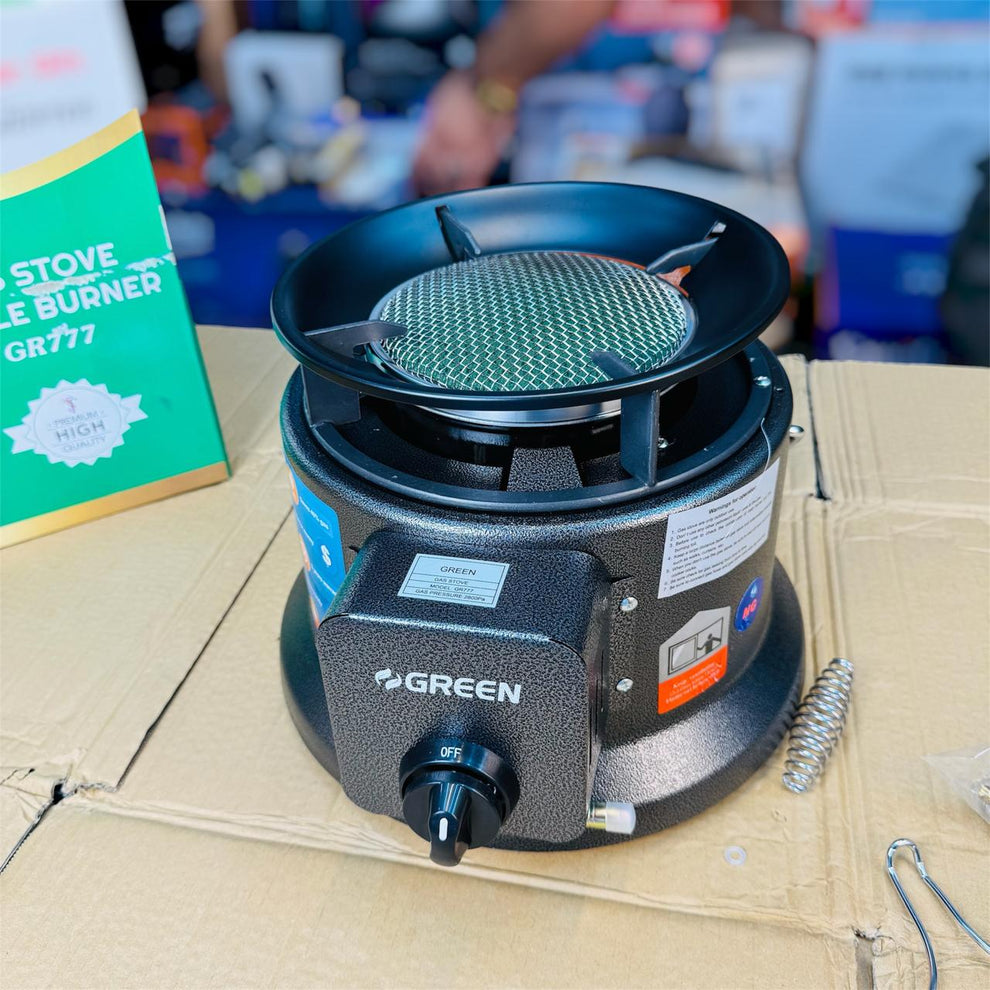 Green Single Burner Gas Stove CR-777 – Compact Portable Gas Cooker