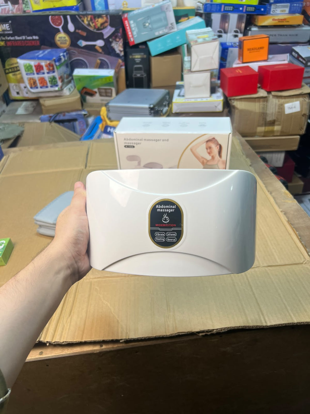 Abdominal Massager Belt ML-116A/B - Heat Therapy Rechargeable Waist &amp; Belly Massager