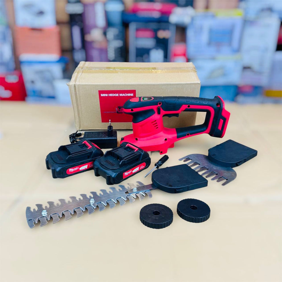 2-in-1 Cordless Hedge Trimmer & Grass Cutter (2 Batteries)
