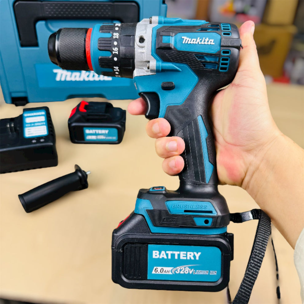 Makita brushless commercial drill machine with Dual Batteries