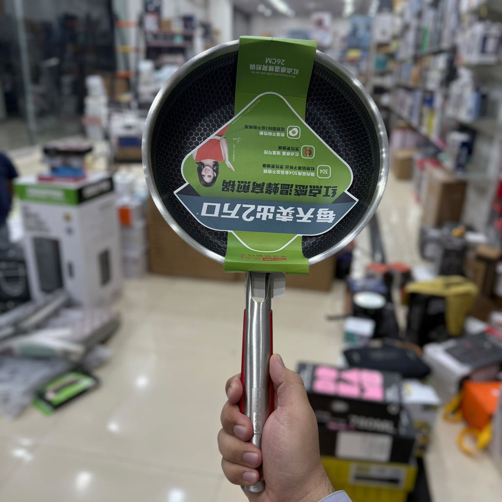 Red Dot Laser Coated Honeycomb Fry pan 26cm