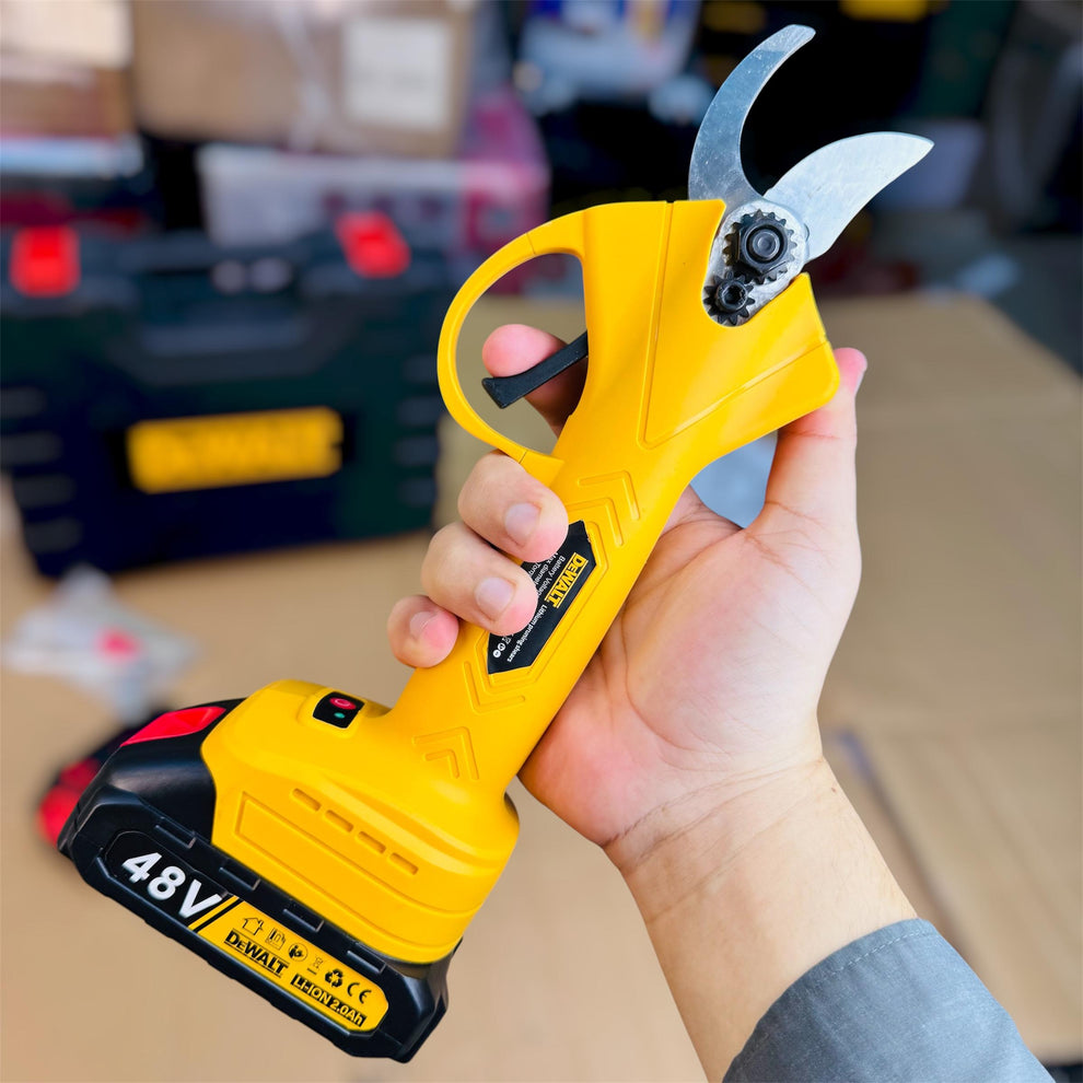 DeWalt 48V Cordless Electric Pruning Shear – Battery-Powered Garden Trimmer