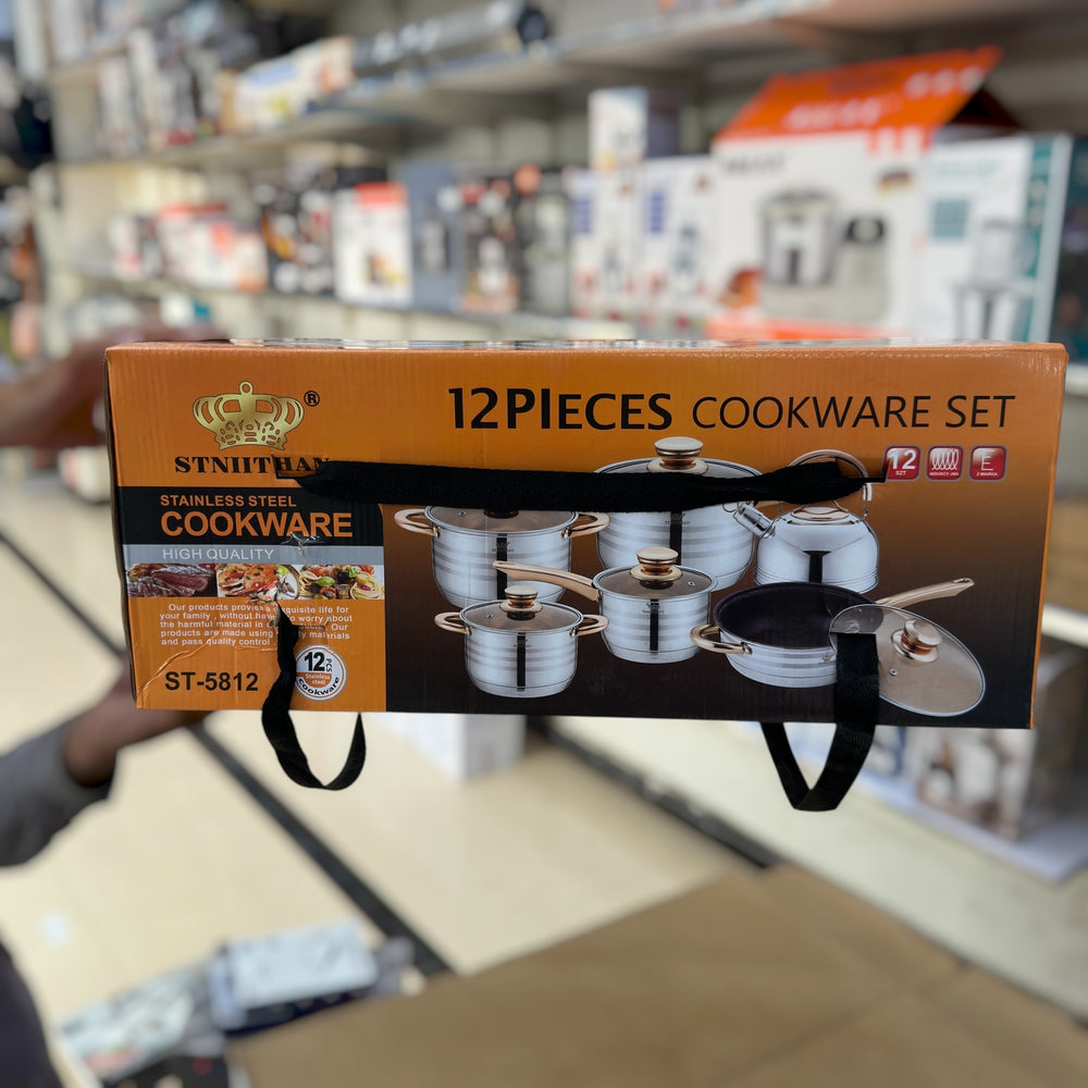 Stniithan 12Pcs Stainless Steel Cookware Set ST-5182