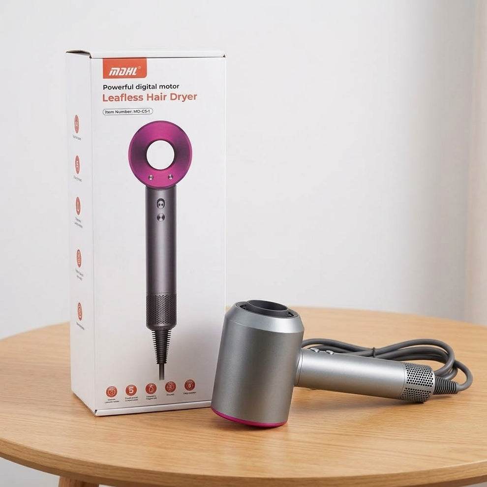 MDHL Leafless Hair Dryer MD-C5-1 - Powerful Digital Motor Bladeless Design