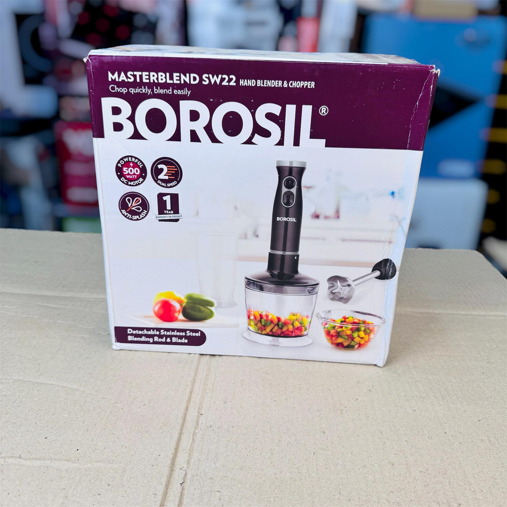 Borosil-Style 3-in-1 Hand Blender & Chopper Masterblend SW22 (500W