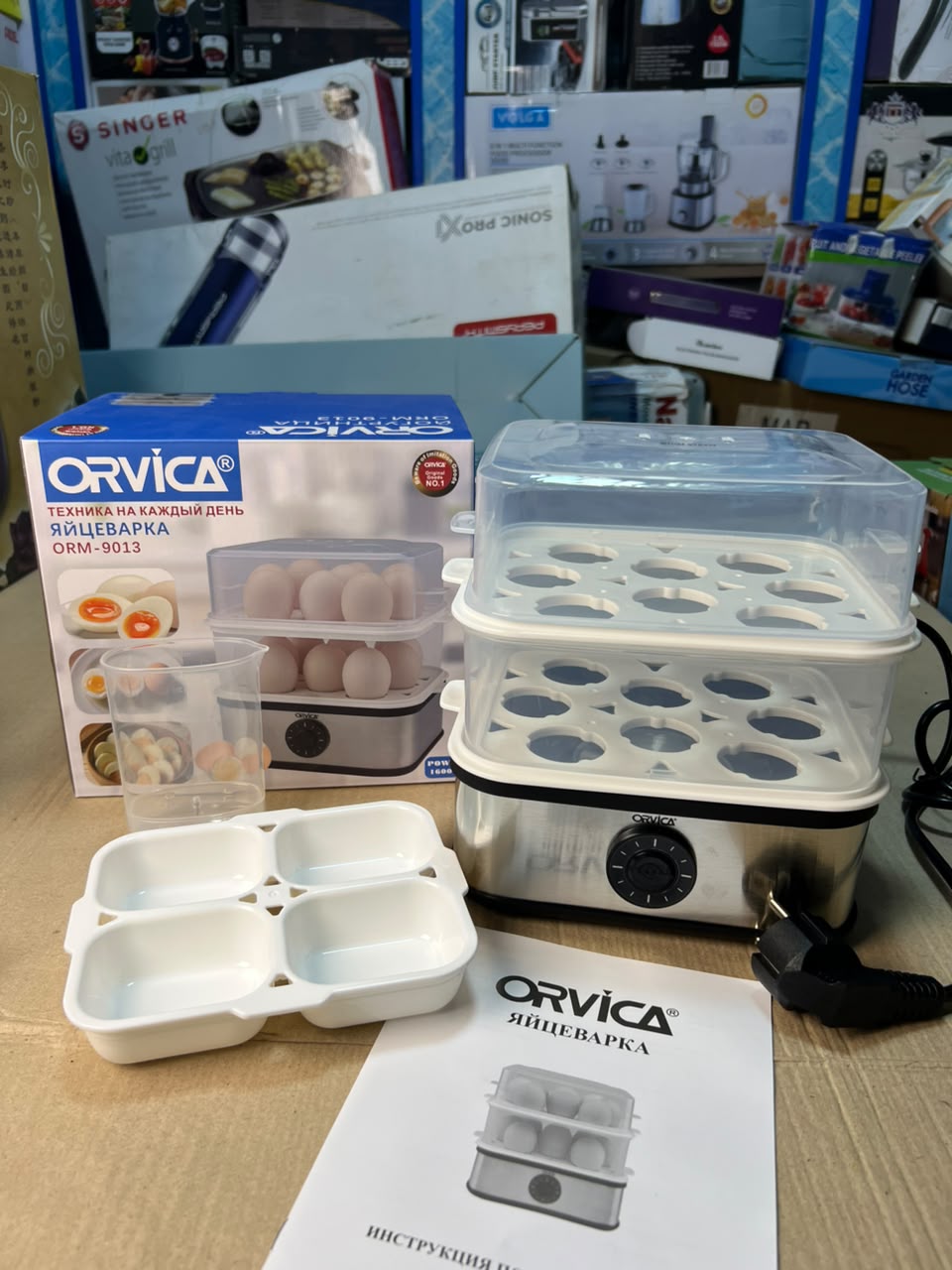 ORVICA ORM-9013 1600W Electric Egg Boiler & Steamer