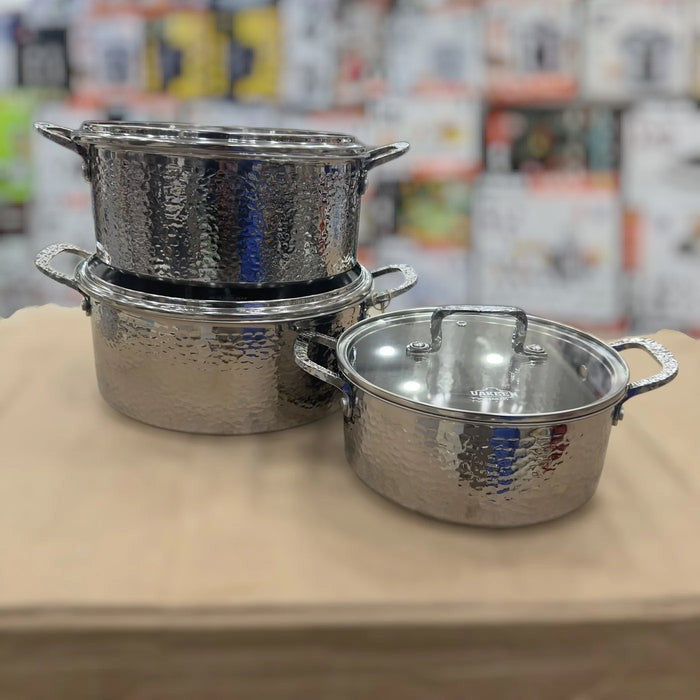 UAKEEN 6 pcs triply S/S cookware set