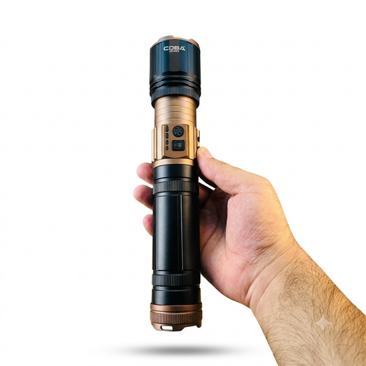 COBA Aluminum Alloy Strong Flashlight – Durable High-Power LED Torch Model CB-G908