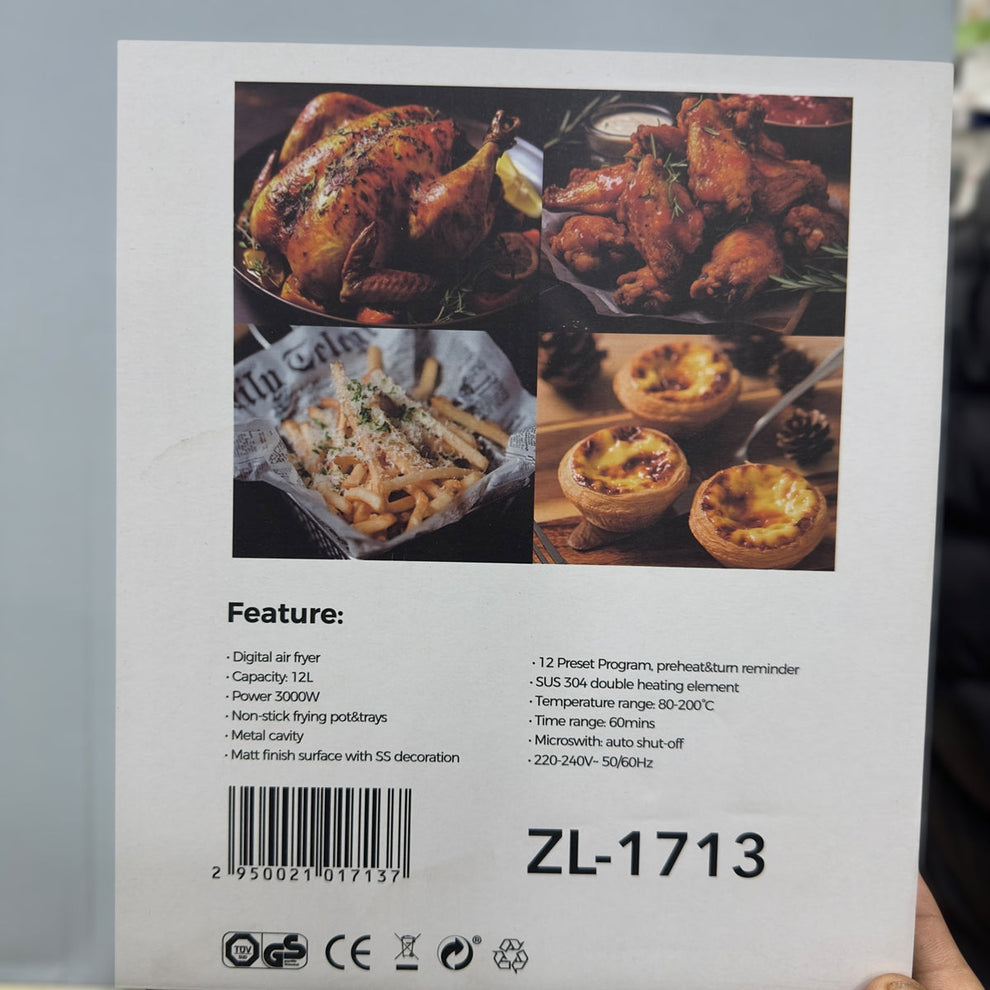 Uakeen Digital Air Fryer 12 Litre Capacity ZL-1713
