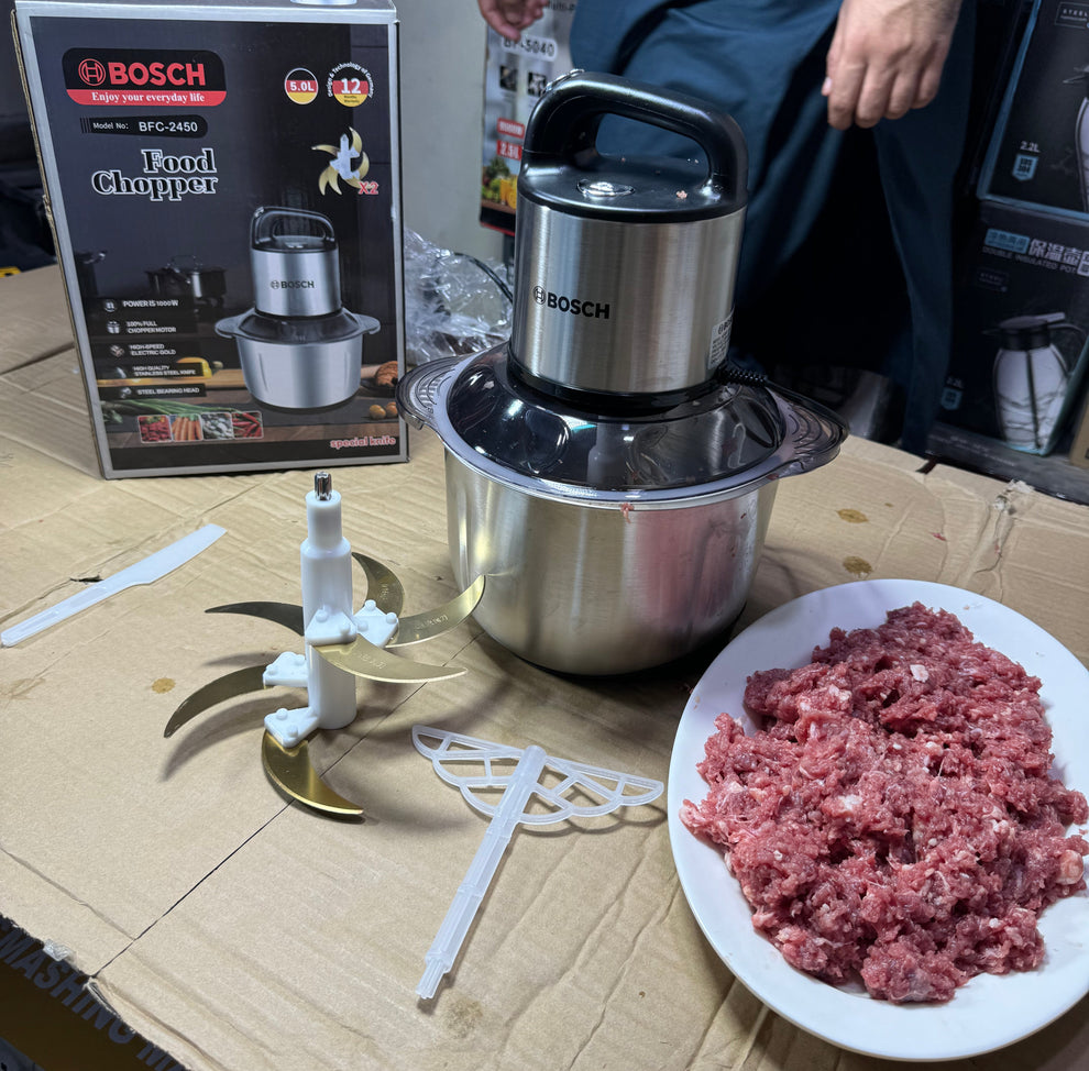 Germany Lot Bosch Electric Meat Chopper With SS 6Blades 2 Speeds Level