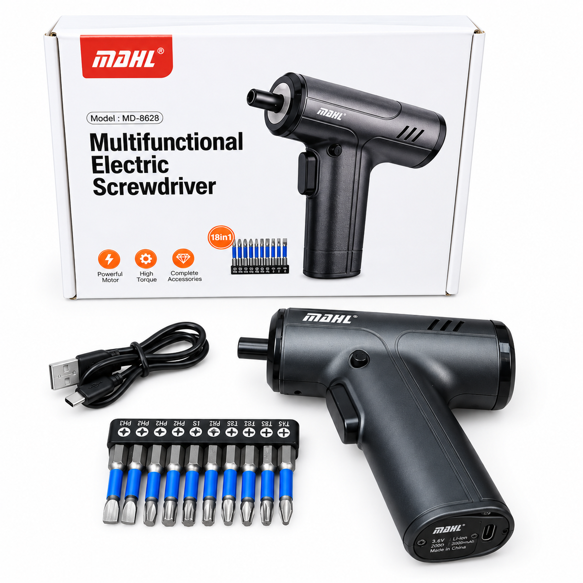 MDHL Multifunctional Electric Screwdriver – Cordless Rechargeable Screwdriver