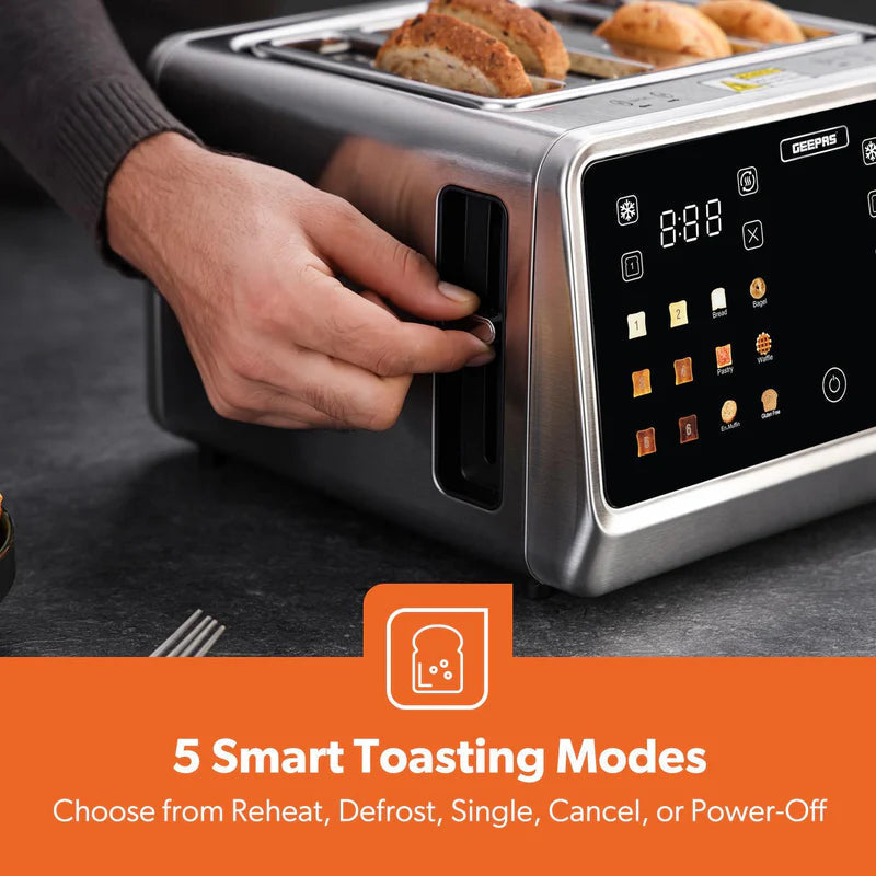 Geepas Digital 4 Slice Toaster GBT 36569UK